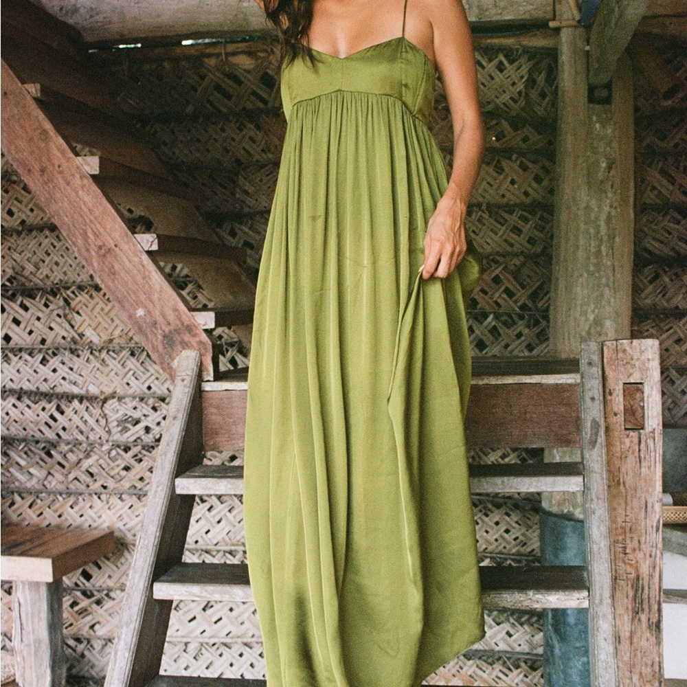 BAHHGOOSE RIO DRESS PISTACHIO